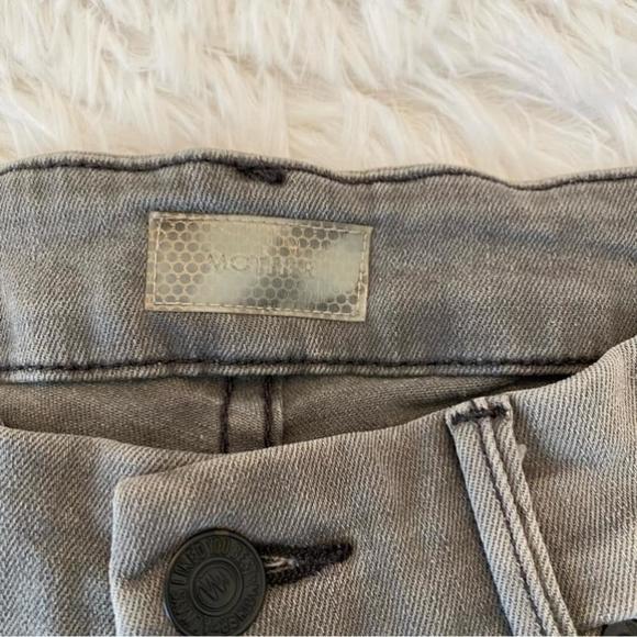 Mother The Looker Ankle Fray Gray Distressed Jeans Size 24 - Picture 8 of 8